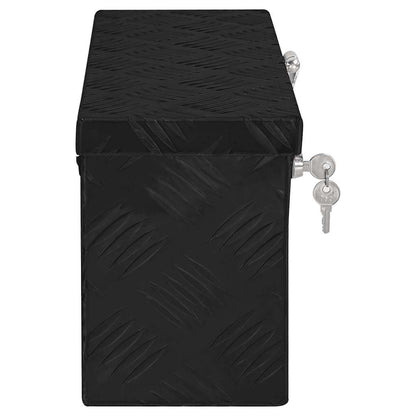 Storage Box Black 50x15x20.5 Aluminium