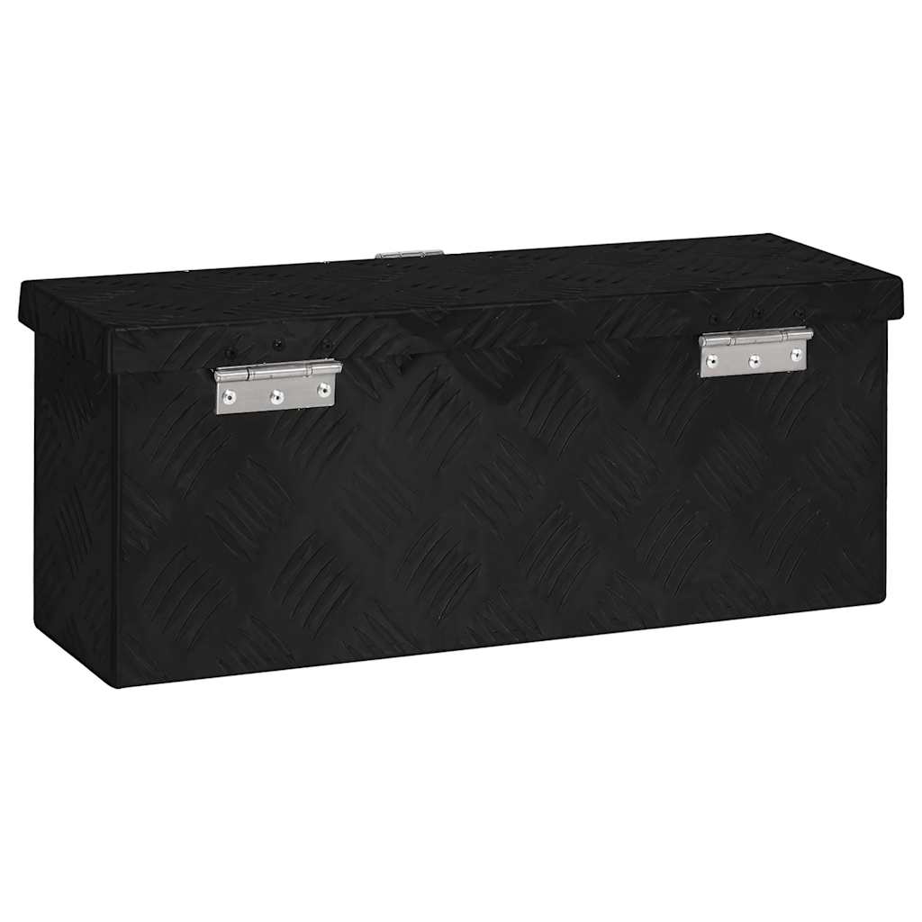 Storage Box Black 50x15x20.5 Aluminium