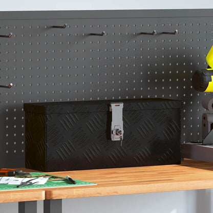 Storage Box Black 50x15x20.5 Aluminium