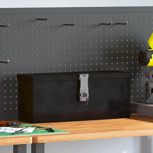 Storage Box Black 50x15x20.5 Aluminium