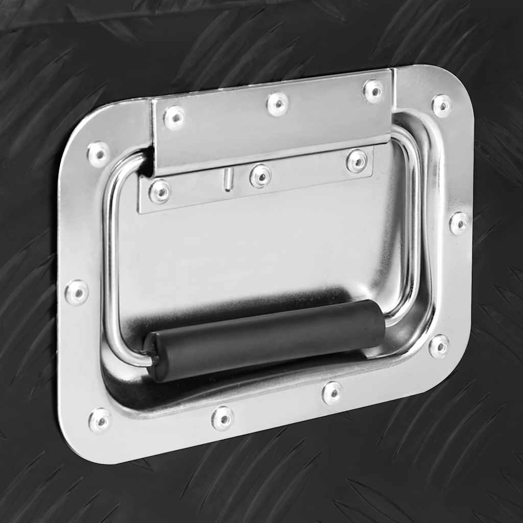 152249 vidaXL Storage Box Black 60x23,5x23 cm Aluminium