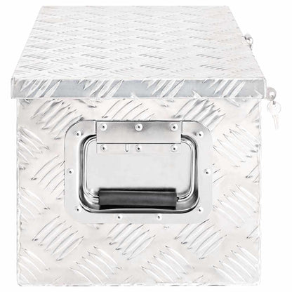 152250 vidaXL Storage Box Silver 70x31x27 cm Aluminium