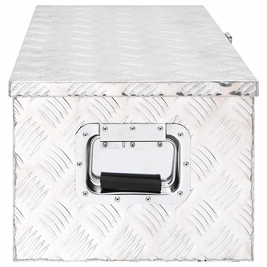 Storage Box Silver 80x39x30 cm Aluminium
