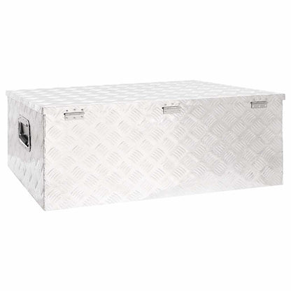 Storage Box Silver 100x55x37 cm Aluminium