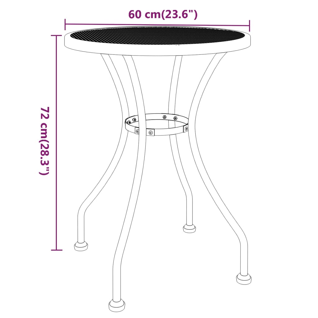 Garden Dining Set | Anthracite | Expanded metal mesh with e-coating