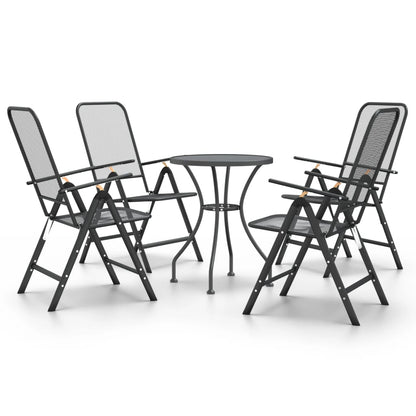 Garden Dining Set | Anthracite | Expanded metal mesh | Compact | Foldable