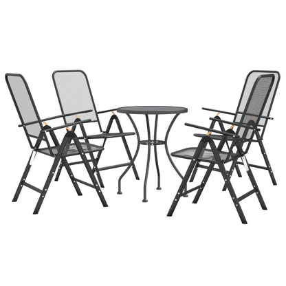 Garden Dining Set | Anthracite | Expanded metal mesh | Compact | Foldable