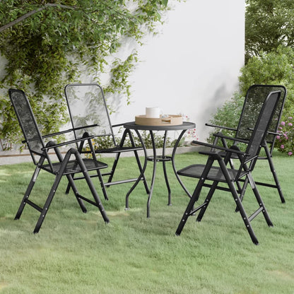 Garden Dining Set | Anthracite | Expanded metal mesh | Compact | Foldable