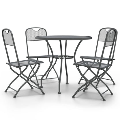 Garden Dining Set | Anthracite | Expanded metal mesh | Medium | Foldable