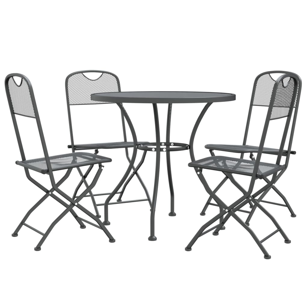 Garden Dining Set | Anthracite | Expanded metal mesh | Medium | Foldable
