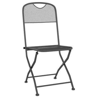 Garden Dining Set | Anthracite | Expanded metal mesh | Medium | Foldable