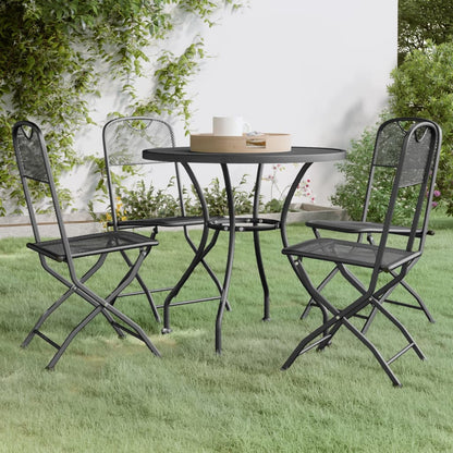 Garden Dining Set | Anthracite | Expanded metal mesh | Medium | Foldable
