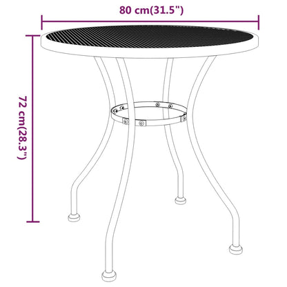 Garden Dining Set | Anthracite | Expanded metal mesh | Medium | Foldable