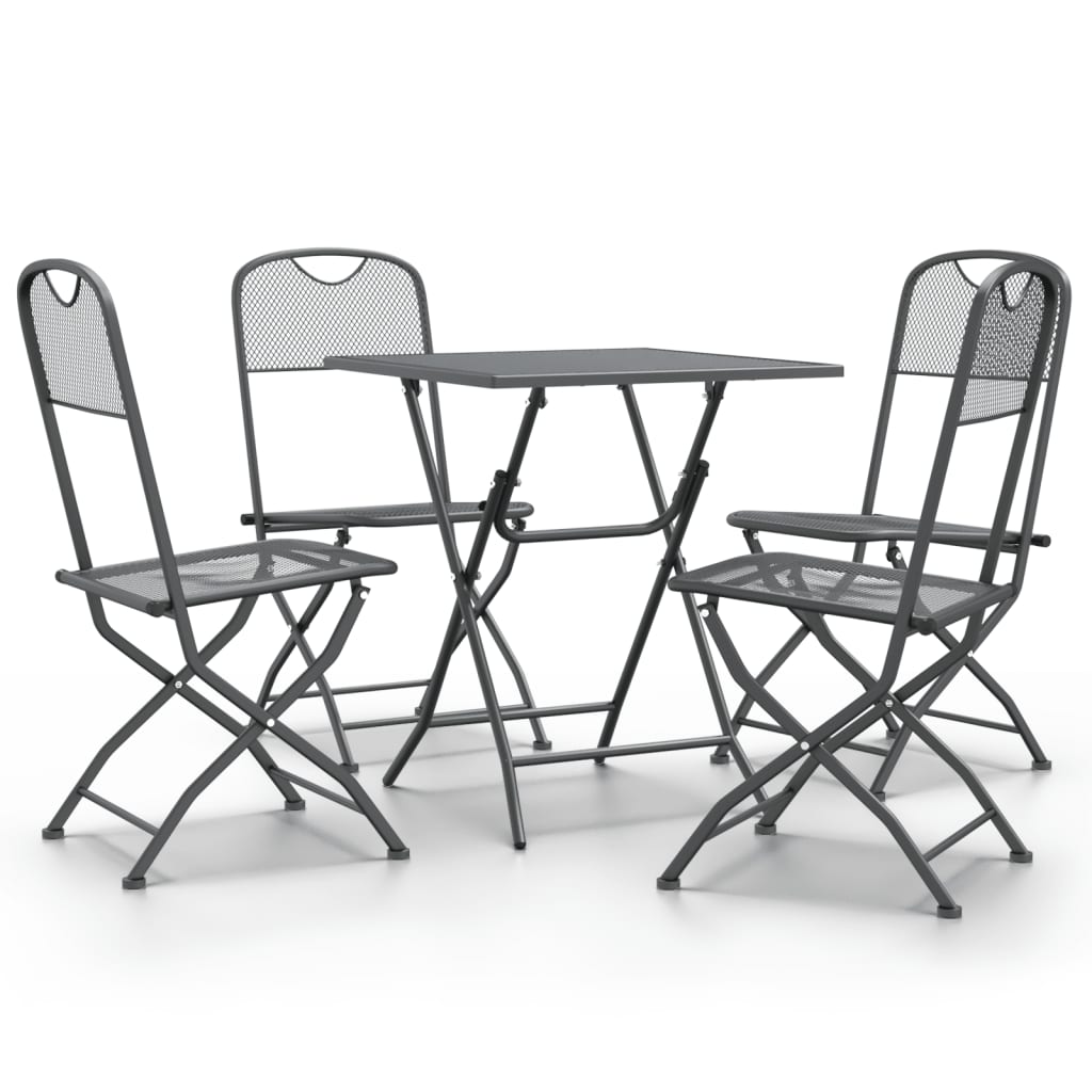 Garden Dining Set | Anthracite | Expanded metal mesh | Foldable