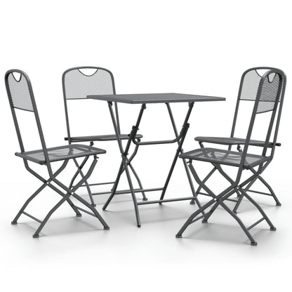 Garden Dining Set | Anthracite | Expanded metal mesh | Foldable