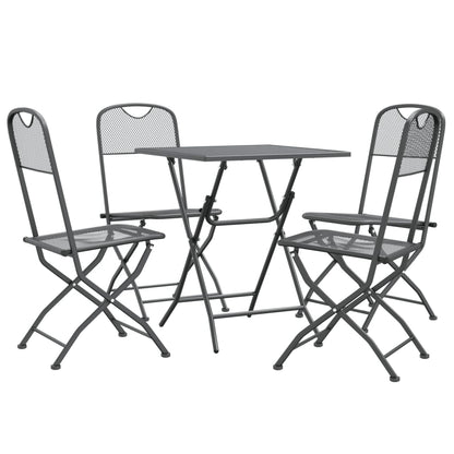 Garden Dining Set | Anthracite | Expanded metal mesh | Foldable
