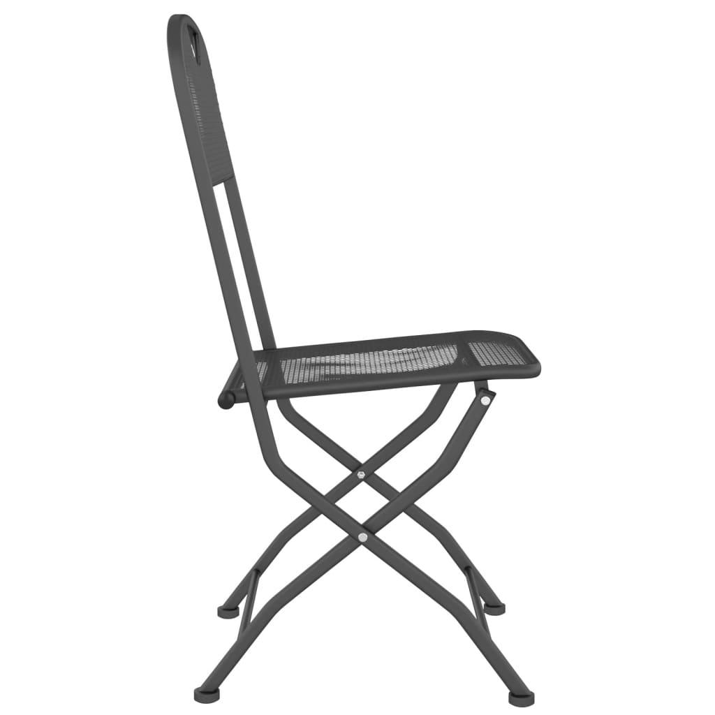Garden Dining Set | Anthracite | Expanded metal mesh | Foldable