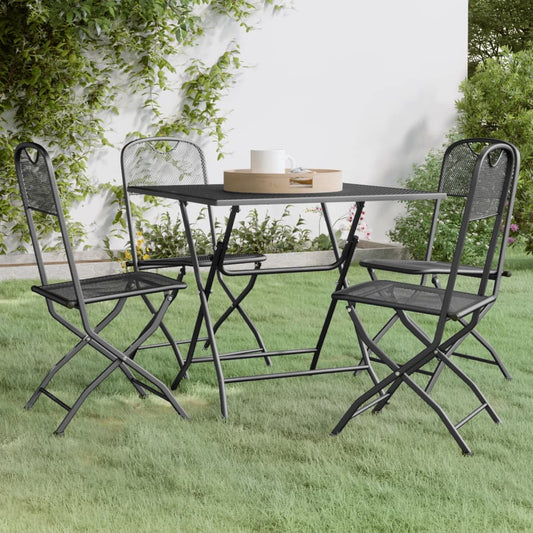 Garden Dining Set | Anthracite | Expanded metal mesh