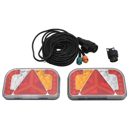 Trailer Lights 2 pcs Red 24x5x14.5 cm 12V LED Bulb