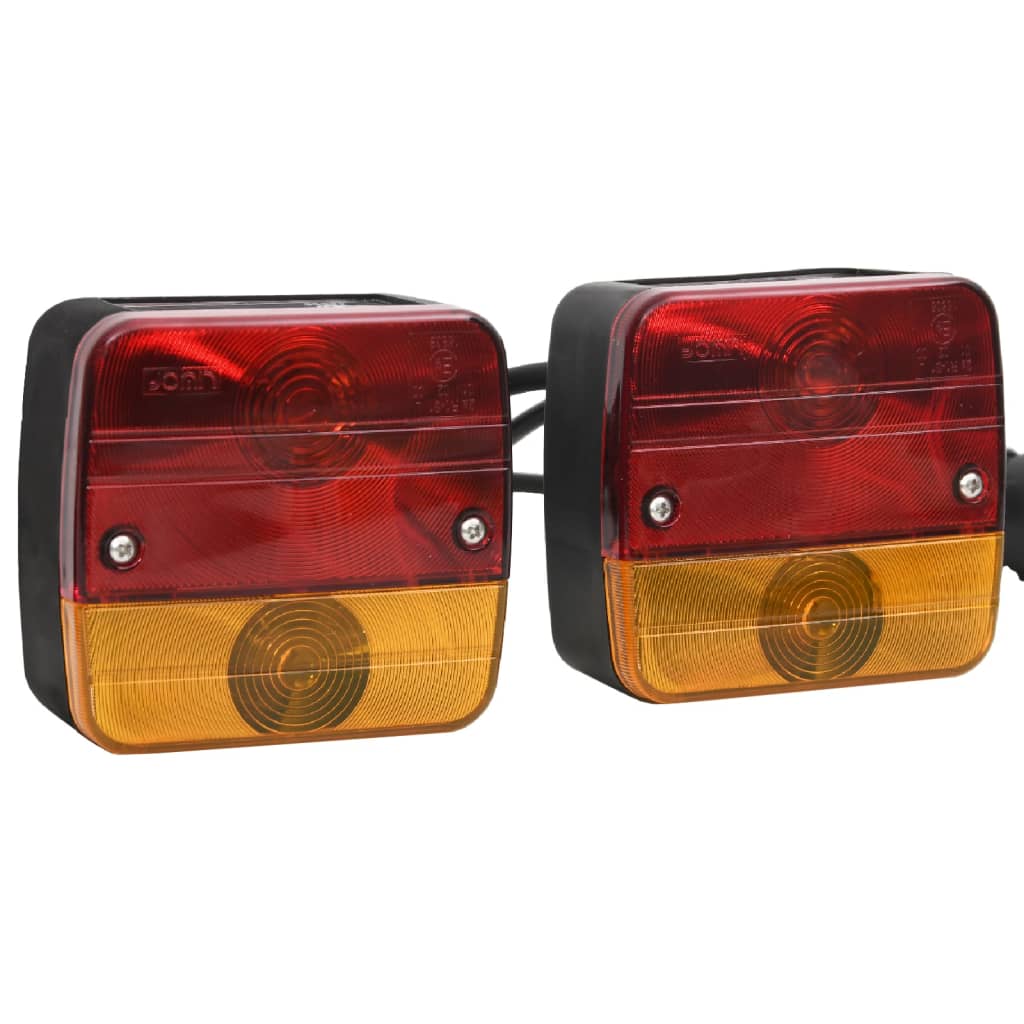 Trailer Lights 2 pcs Red 10.5x5x9.5 cm 12V Classic Bulb