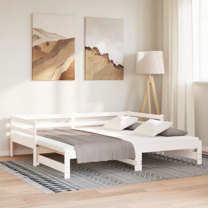 Pull-out Day Bed without Mattress White 90x190 cm