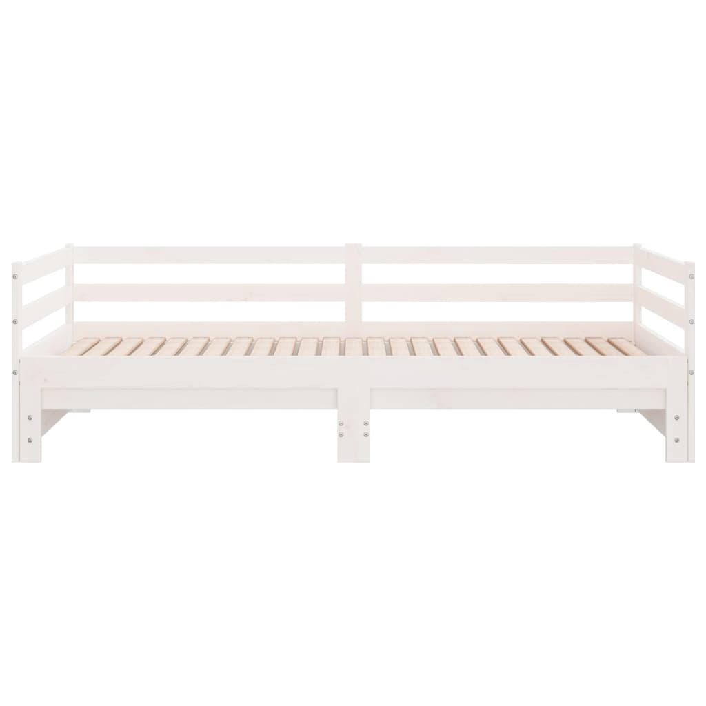 Pull-out Day Bed without Mattress White 90x190 cm