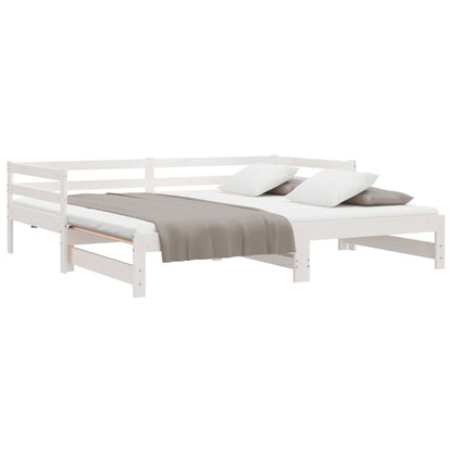 Pull-out Day Bed without Mattress White 90x190 cm
