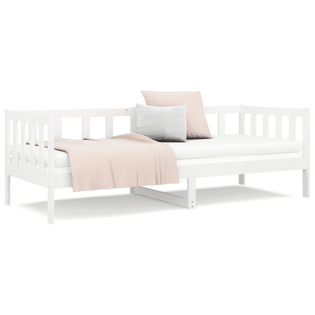 Day Bed without Mattress White 80x200cm Solid Wood Pine