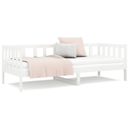Day Bed without Mattress White 80x200cm Solid Wood Pine