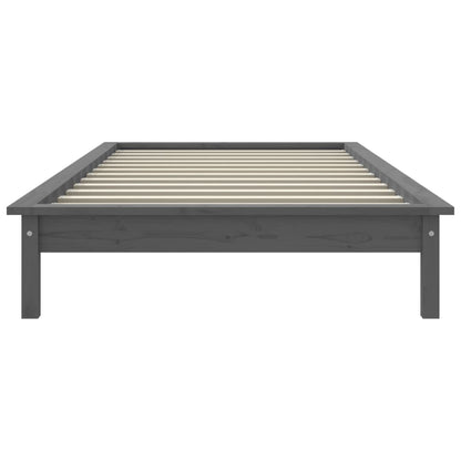 Bed Frame | Grey | Solid Pine Wood | Single | Durable | Bed Frame