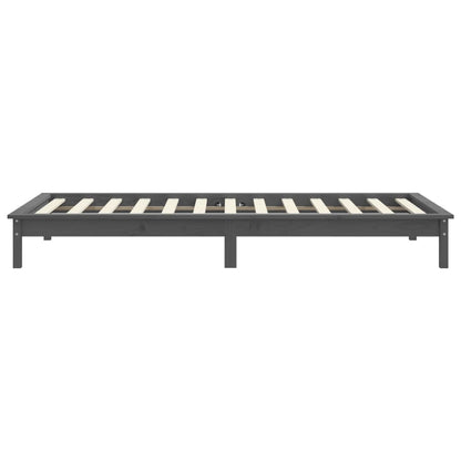 Bed Frame | Grey | Solid Pine Wood | Single | Durable | Bed Frame