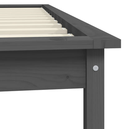 Bed Frame | Grey | Solid Pine Wood | Single | Durable | Bed Frame