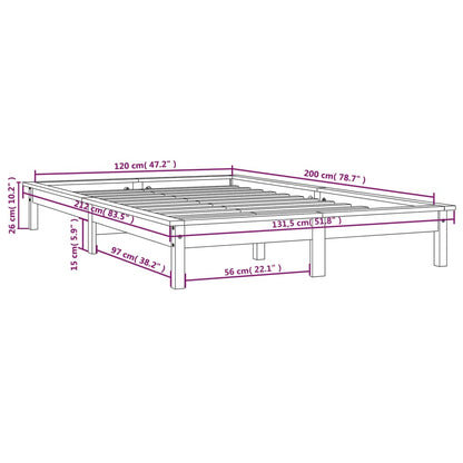 Bed Frame | Natural Pine | Solid Pine Wood | Double | Durable | Bed Frame