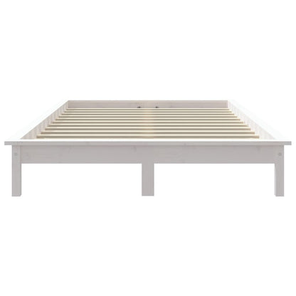 Bed Frame | White | Solid pine wood | 120x200 cm |  Durable  | Bed Frame