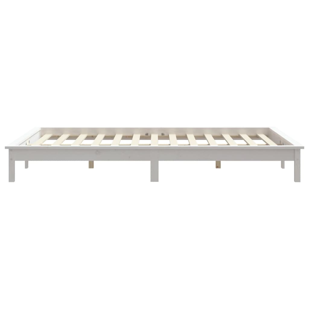 Bed Frame | White | Solid pine wood | 120x200 cm |  Durable  | Bed Frame