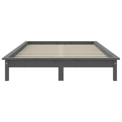Bed Frame | Grey | Solid pine wood | Double | Durable | Bed Frame