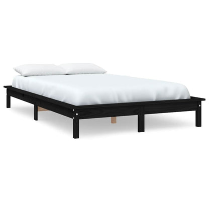 Bed Frame | Black | Solid Pine Wood | 120x200 cm |  Durable  | Bed Frame