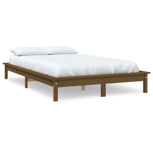 Bed Frame without Mattress Honey Brown Super King Size Solid Wood