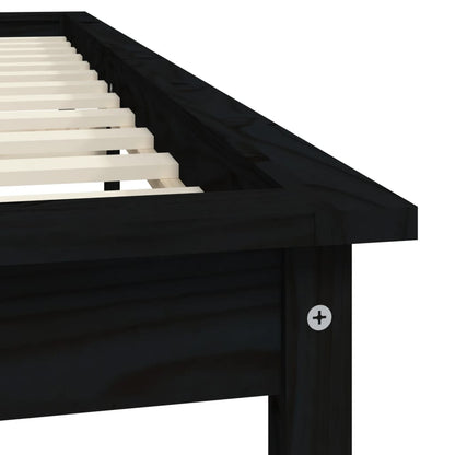Bed Frame | Black | Solid pine wood | Super King Size | Durable