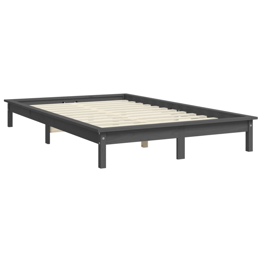 Bed Frame | Grey | Solid pine wood | d | Durable | Bed Frame