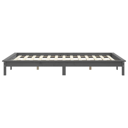 Bed Frame | Grey | Solid pine wood | d | Durable | Bed Frame