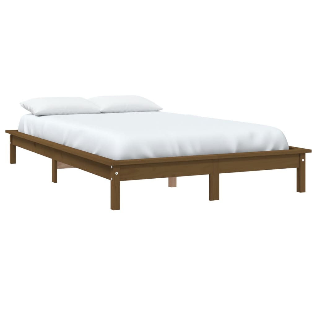 Bed Frame | Honey brown | Solid pine wood | Double | Durable | Bed Frame