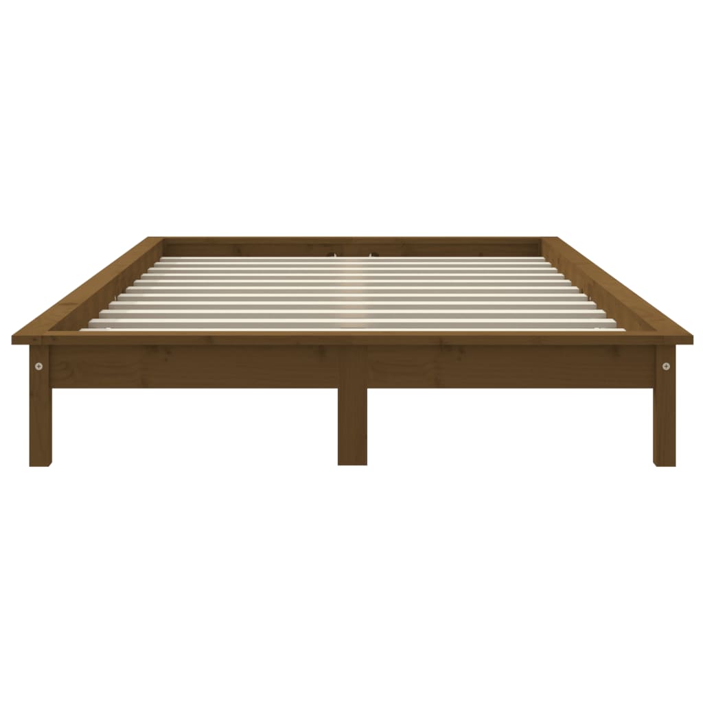 Bed Frame | Honey brown | Solid pine wood | Double | Durable | Bed Frame