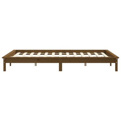 Bed Frame | Honey brown | Solid pine wood | Double | Durable | Bed Frame