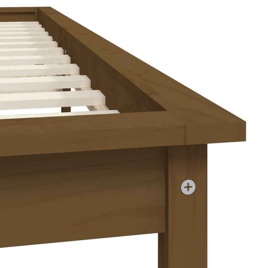 Bed Frame | Honey brown | Solid pine wood | Double | Durable | Bed Frame