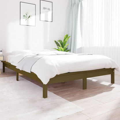 Bed Frame | Honey brown | Solid pine wood | Double | Durable | Bed Frame