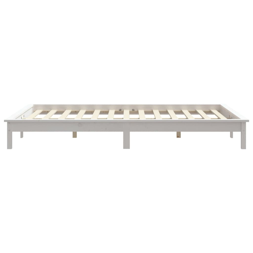 Bed Frame | White | Solid Pine Wood | Double | Durable | Bed Frame