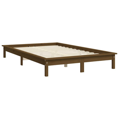 Bed Frame | Honey Brown | Solid Pine Wood | Double | Durable | Bed Frame