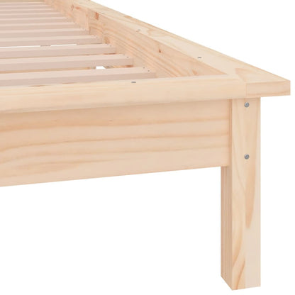 LED Bed Frame without Mattress 100x200 cm Solid Wood