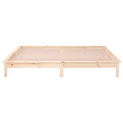 LED Bed Frame without Mattress 180x200 cm Super King  Solid Wood